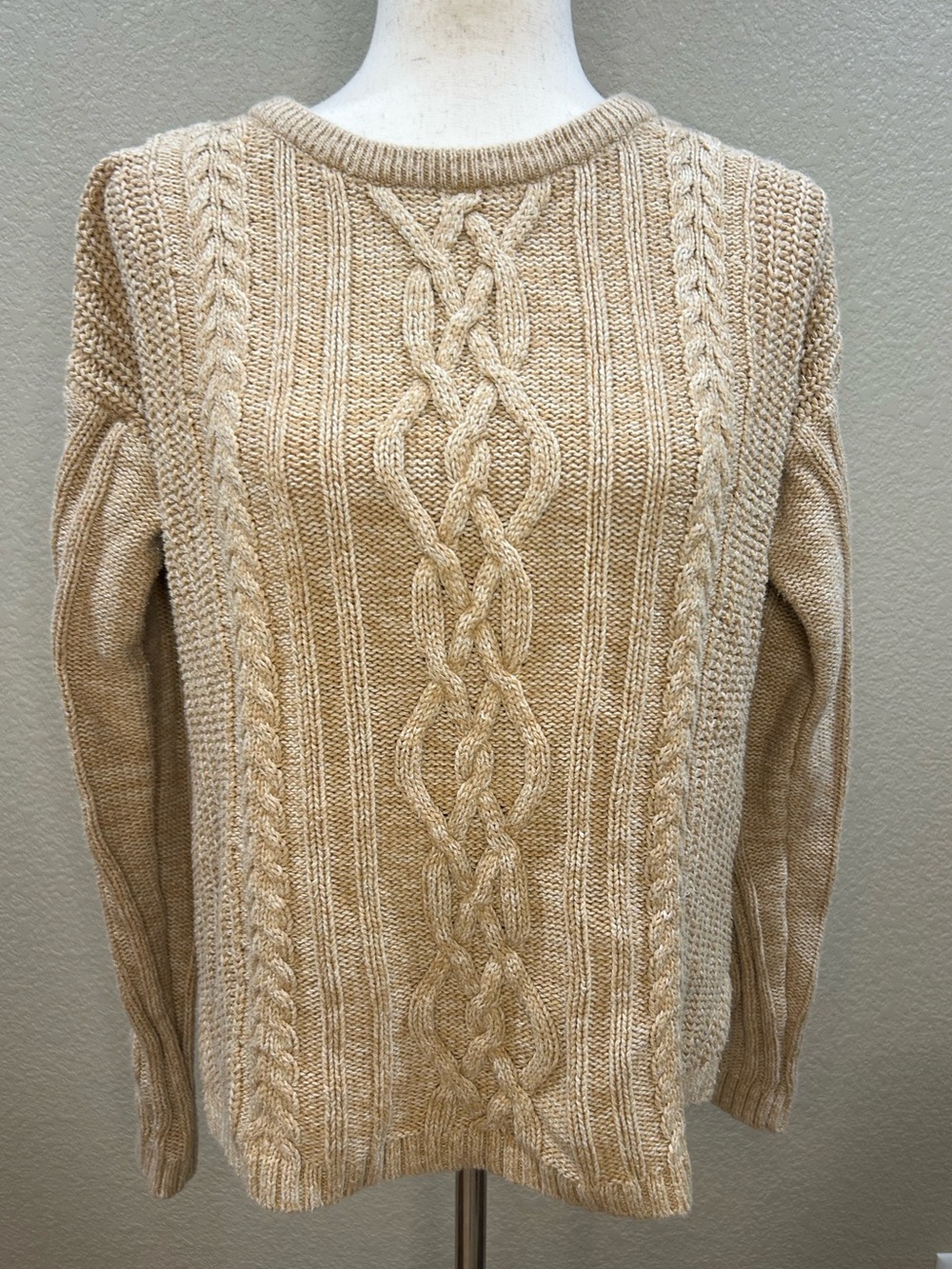 Old Navy Cable Knit Crewneck Sweater - beige